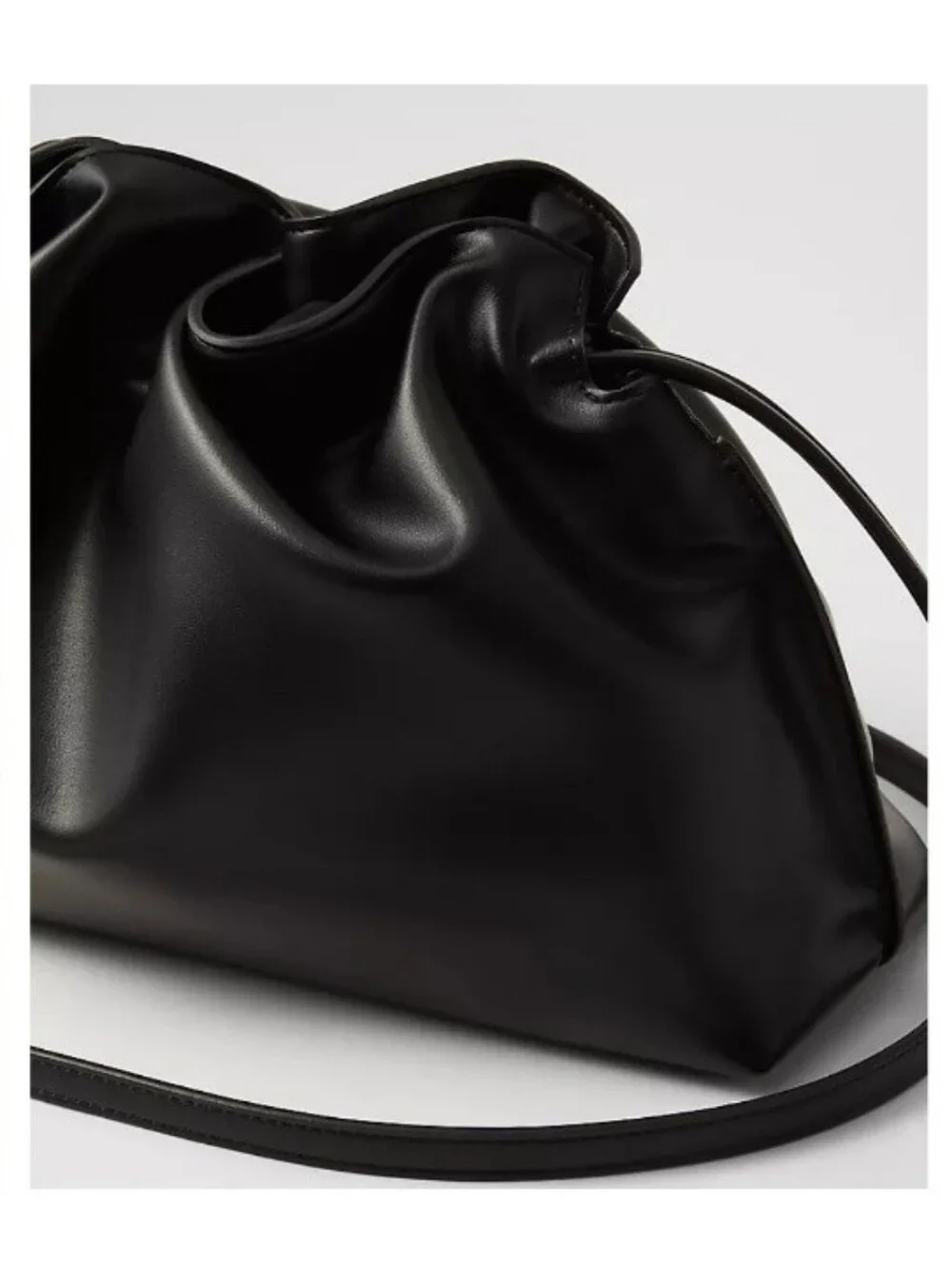 Drawstring Faux Leather Clutch